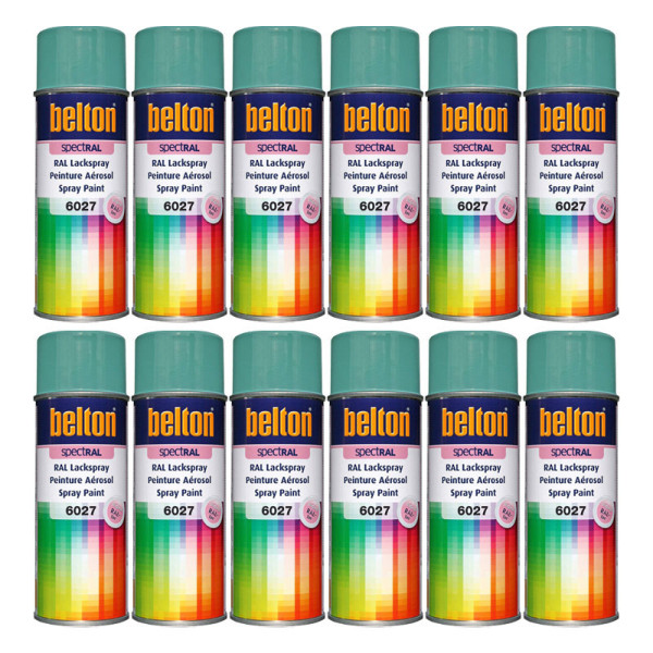 photo-12 bombes de peinture Belton Spectral RAL 6027 vert clair 400ml