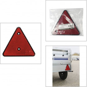 Triangle de signalisation pour remorque - Réflecteur rouge - A fixer