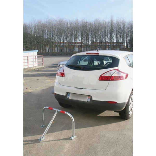 Barrière de parking - Pour place de stationnement - Rabattable - Fermeture à clé