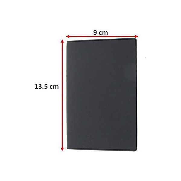 Etui pour carte grise - 3 volets - 130 x 260 mm - PVC - Noir