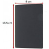 Etui pour carte grise - 3 volets - 130 x 260 mm - PVC - Noir
