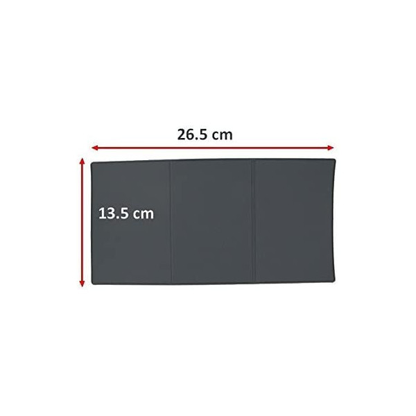 Etui pour carte grise - 3 volets - 130 x 260 mm - PVC - Noir
