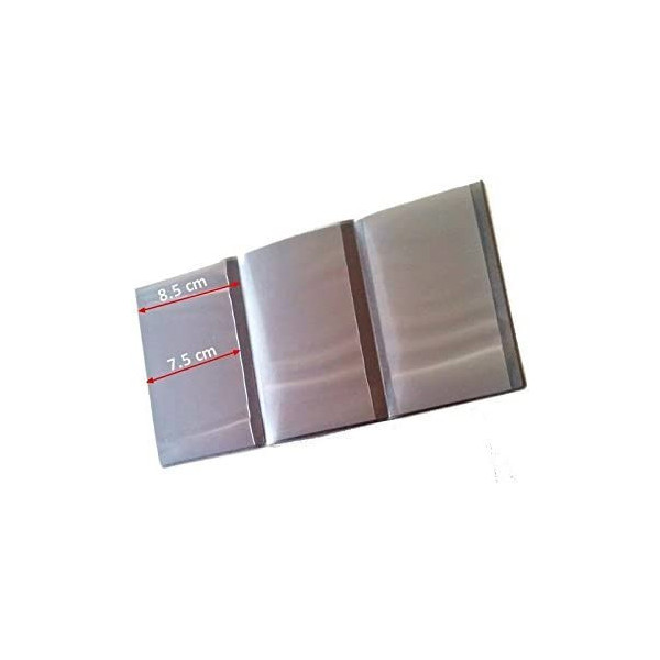 Etui pour carte grise - 3 volets - 130 x 260 mm - PVC - Noir