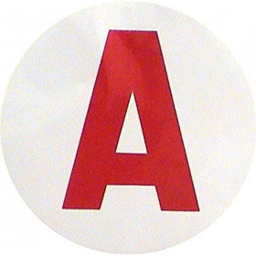 photo-Autocollant A - Jeune conducteur - Auto - Moto - 15 cm de diamètre - Magnétique