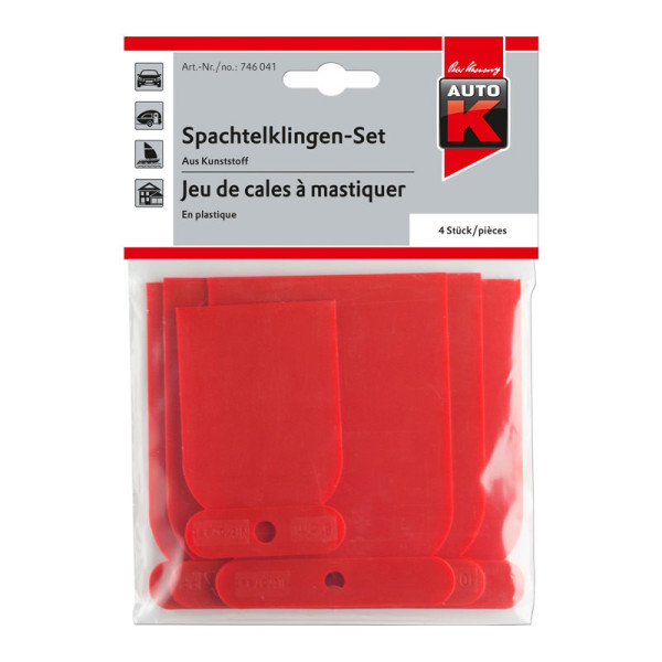 photo-Cales à mastiquer - Pour appliquer le mastic - Assortiment de 4 tailles - Auto K