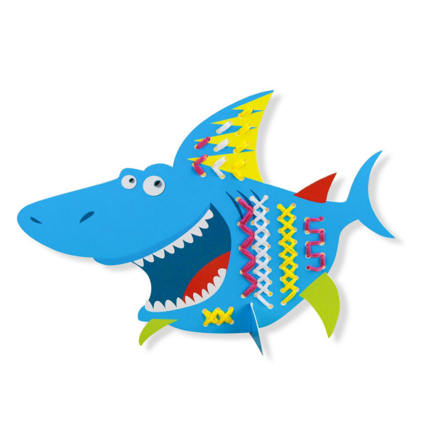 Kit initiation au point de croix - Requin - Activité manuelle enfant - CTOP