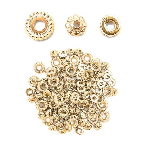 photo-Perles - Heishi - Doré - Or - Intercalaires - Bijoux bracelets colliers