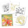photo-Coloriage - Adulte - Enfant - Fleurs - Nature - Impression dorée - Carnet