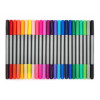 photo-Feutres de coloriage - Deux mines - Pointe fine et large - Pochette de 24 feutres