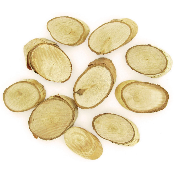 Rondins de bois - Ovales - Décoration - Loisirs créatifs - 4 à 6 cm