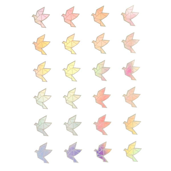 photo-Stickers - Oiseau en origami - Brillant - Loisirs créatifs - Cartes - Invitation