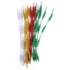 photo-Chenilles - Loisirs créatifs - Argent - Or - Vert - Rouge - 30 cm longueur