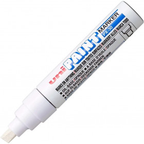 Marqueur - Permanent - Indélébile - Blanc - Pointe biseautée - Paint Marker PX30