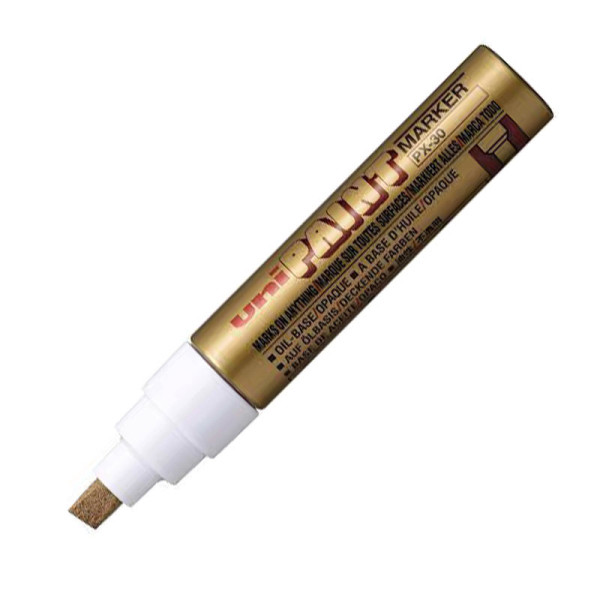 photo-Marqueur - Permanent - Indélébile - Or - Pointe biseautée - Paint Marker PX30