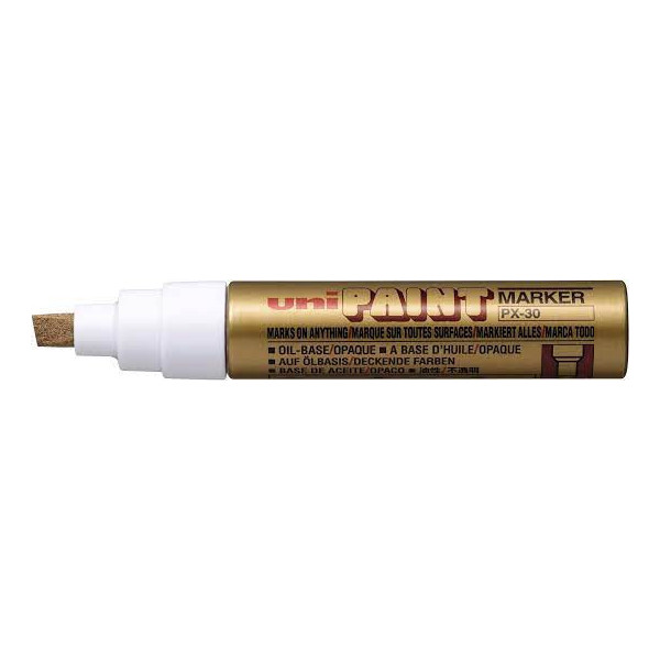 Marqueur - Permanent - Indélébile - Or - Pointe biseautée - Paint Marker PX30