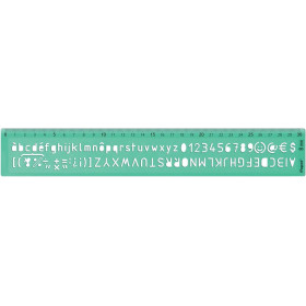 photo-Règle - Trace lettres - Alphabet - Chiffres - 30 cm de longueur - Maped