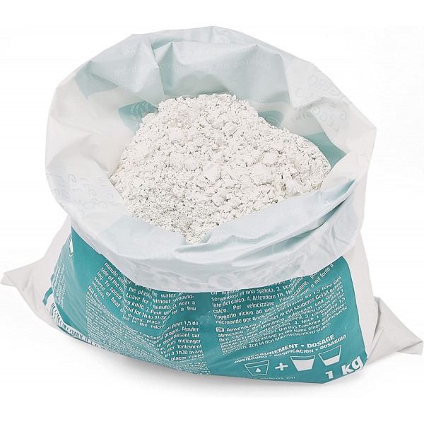 Plâtre - Blanc - Pour moulage et coulage - Léger - Faible densité - Gédéo - 1kg