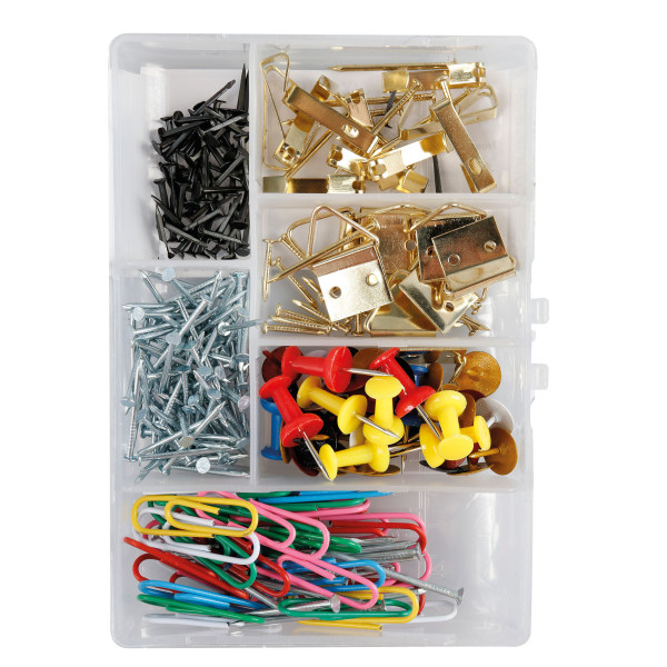 photo-Punaises - Clous - Crochets - Trombones - Accessoires de fixation - 300 pièces