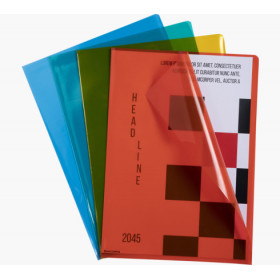 photo-Pochettes coins - A4 - Couleurs assorties - Pour classer documents A4 - 10 unités