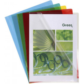 photo-Pochettes coins - A4 - Couleurs assorties - Pour classer documents A4 - 50 unités