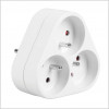 Multiprises murale - Bloc de 3 prises électriques - Sans fil - Avec protection enfant