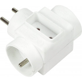 Multiprises murale - Bloc de 3 prises électriques - Sans fil - Avec protection enfant