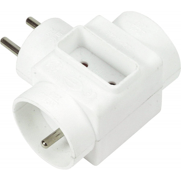Multiprises murale - Bloc de 3 prises électriques - Sans fil - Avec protection enfant