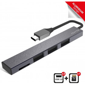 Hub - Multiprise USB - 3 port USB 2.0 + Micro SD - Advance