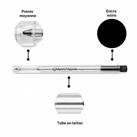 2 recharges - Cartouche - Stylo à bille - GOLIATH - Carand'Ache - Noir - Pointe M