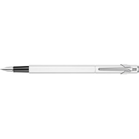 Stylo plume - Blanc - Métal - Plume moyenne - Rechargeable - Caran d'Ache - 849