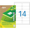 Boîte de 1400 étiquettes - Format 99,1 x 38,1mm - Papier 100% recyclé - 101196 - Agipa
