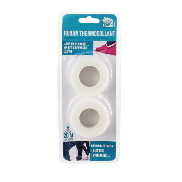 photo-Bande thermocollante - Pour faire des ourlets facilement - 20m - Blanc