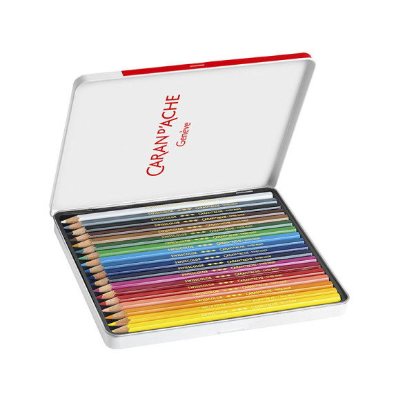 Boite de 18 crayons de couleur permanents - Caran d'Ache