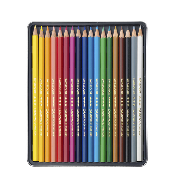 photo-Boite de 18 crayons de couleur permanents - Caran d'Ache