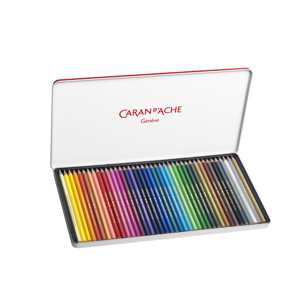 Boîte de 40 crayons de couleur aquarellables Caran d'Ache