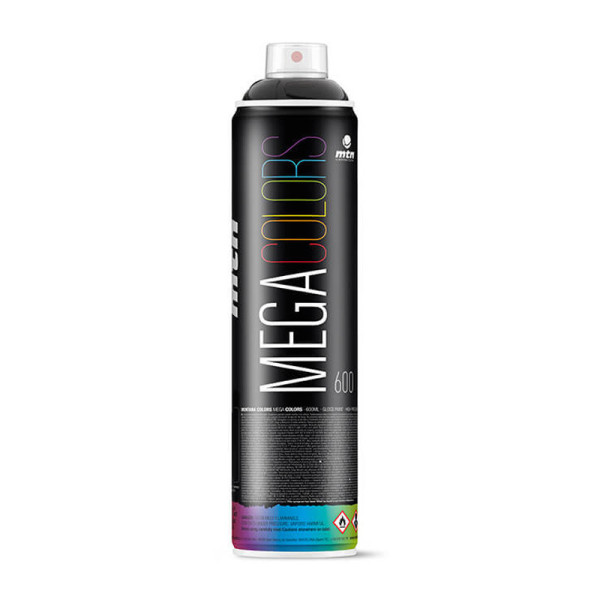 photo-Bombe de peinture mega 600ml - Noir - MTN