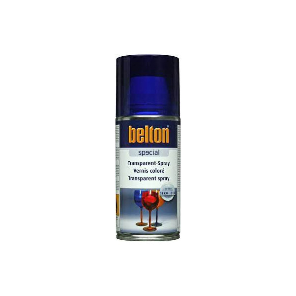 photo-Bombe de vernis coloré - Bleu - Semi-transparent - Verre - Plastique - Belton - 150ml