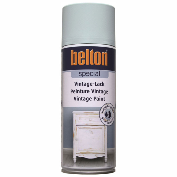 photo-Bombe de peinture - Bleu ciel - Effet vintage - Bois et métal - Belton