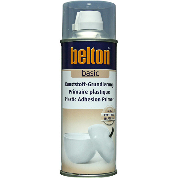 Bombe de primaire d'accroche pour surface en plastique - Argent transparent - Belton