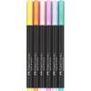 6 feutres de coloriage - Tous supports - Couleur pastel - Faber-Castell - Black Edition