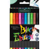 photo-10 feutres de coloriage - Tous supports - Couleur vives - Faber-Castell - Black Edition