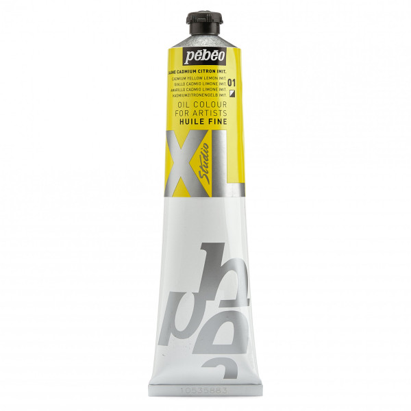 photo-Tube de peinture à l'huile - Fine - Jaune cadmium citron imitation - 200ml - Pébéo