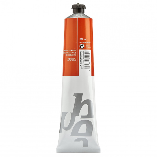 Tube de peinture à l'huile - Fine - Orange cadmium imitation - 200ml - Pébéo