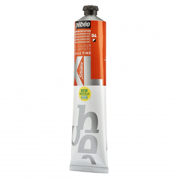 Tube de peinture à l'huile - Fine - Orange cadmium imitation - 200ml - Pébéo