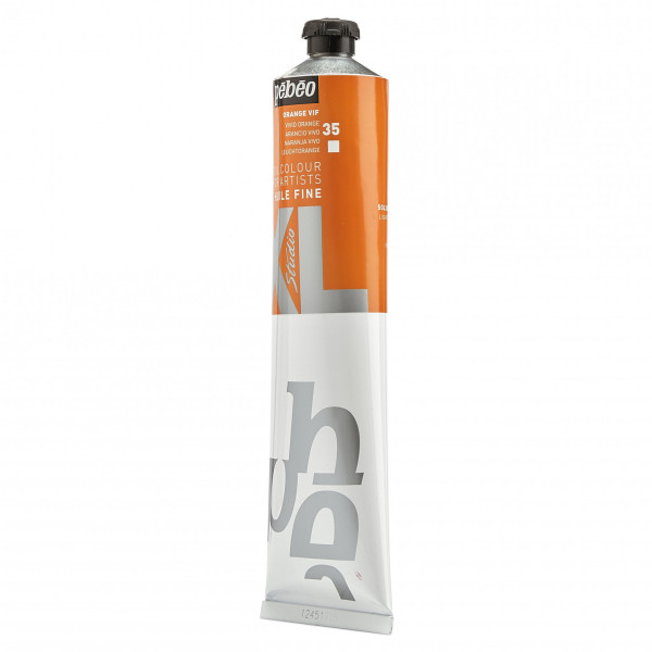 Tube de peinture à l'huile - Fine - Orange vif - 200ml - Pébéo