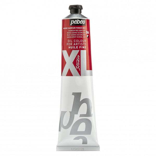 photo-Tube de peinture à l'huile - Fine - Rouge cadmium foncé imitation - 200ml - Pébéo