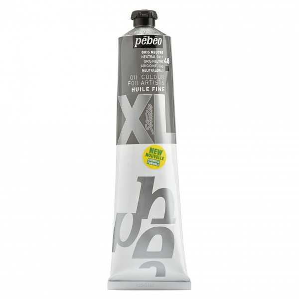photo-Tube de peinture à l'huile - Fine - Gris neutre - 200ml - Pébéo