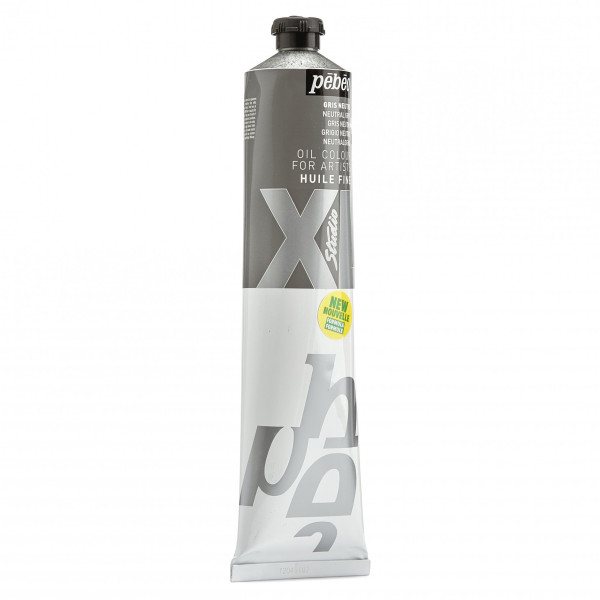 Tube de peinture à l'huile - Fine - Gris neutre - 200ml - Pébéo