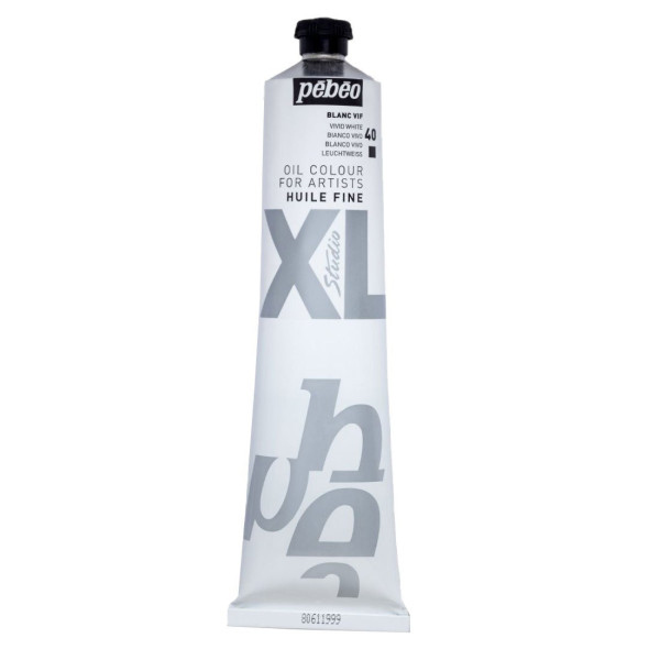 photo-Tube de peinture à l'huile - Fine - Blanc vif - 200ml - Pébéo