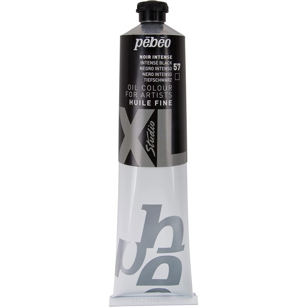 photo-Tube de peinture à l'huile - Fine - Noir intense - 200ml - Pébéo